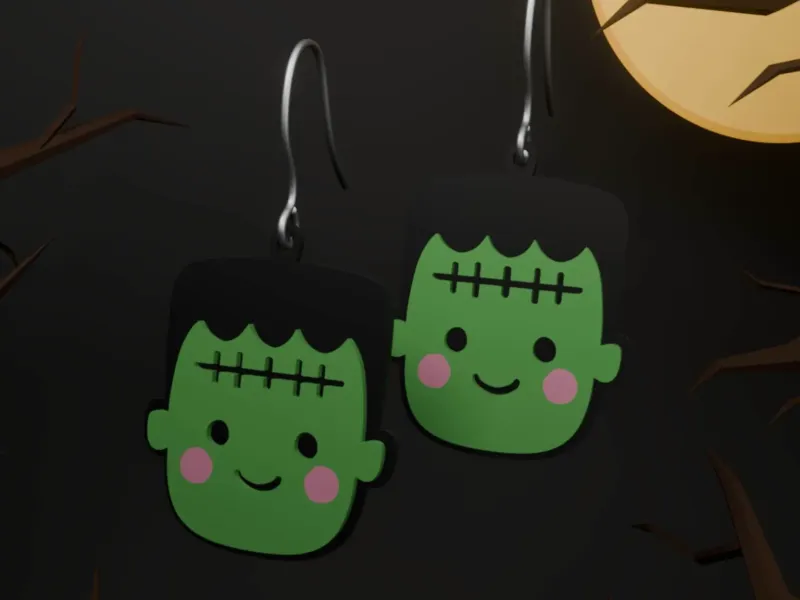 Cute Frankenstein | Halloween Earring Series