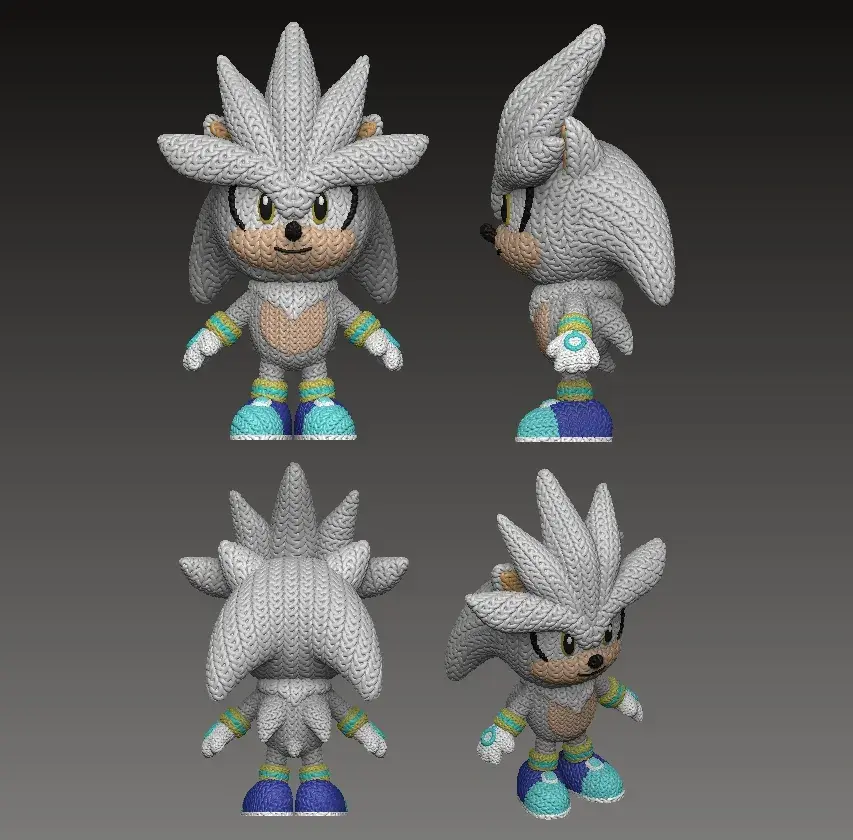 Silver the Hedgehog Crochet - Knitted - Multiparts