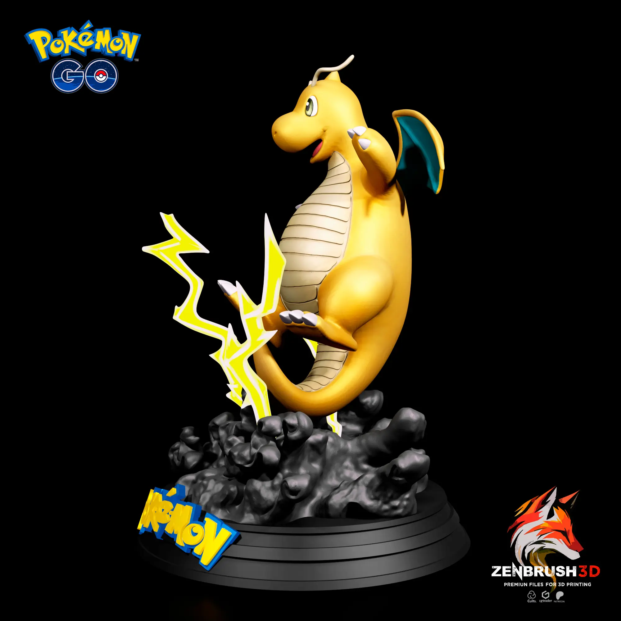 DRAGONITE - POKEMON IMPRESSÃO 3DPOKEMON RIULU LUCARIO
