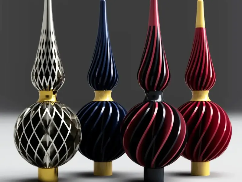 Pináculo de Árvore de Natal – 4 Variantes Modulares para Combinar