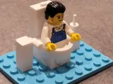 BlockBricks compatible toilet: WC, paper and brush-1