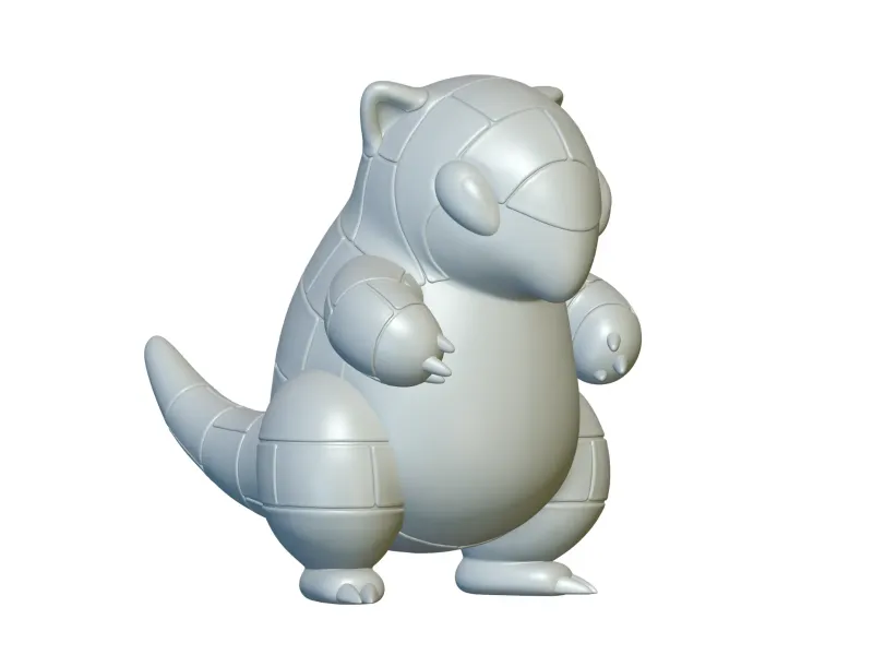 Pokemon Sandshrew #27 - Gata pentru imprimarea 3D!