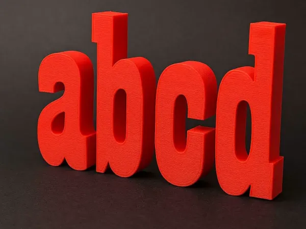 3D LETTERS - LOWER CASE
