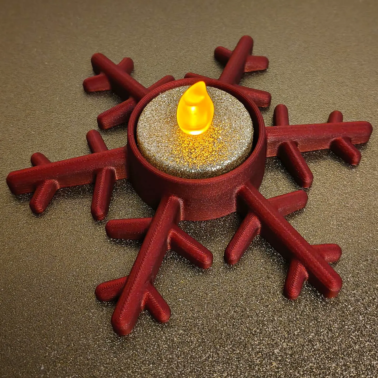 Snowflake Tea Light Candle Holder