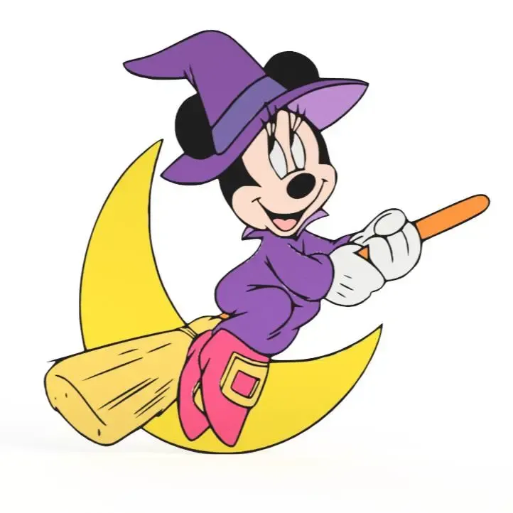 Minnie Mouse Witch Halloween Wall Art