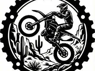 Motocross MX Wallart 2 single color