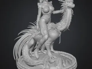 Girl on her dragon