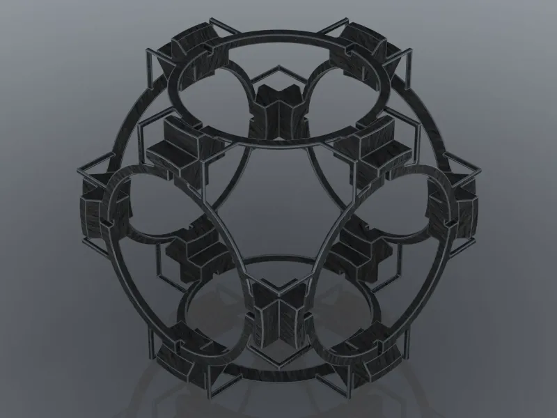 Wireframe Shape Geometric Companion Cube