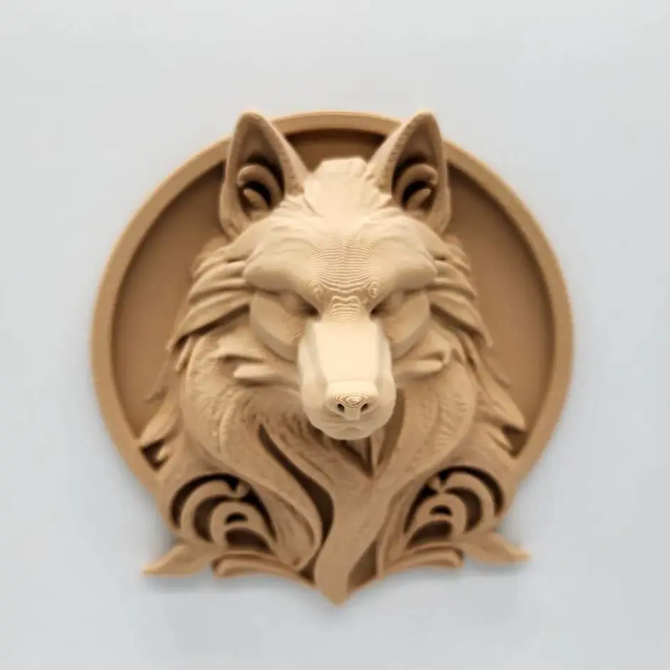 3D Printer Files | 3MF File | Wolf Wall Plaque wall art relief