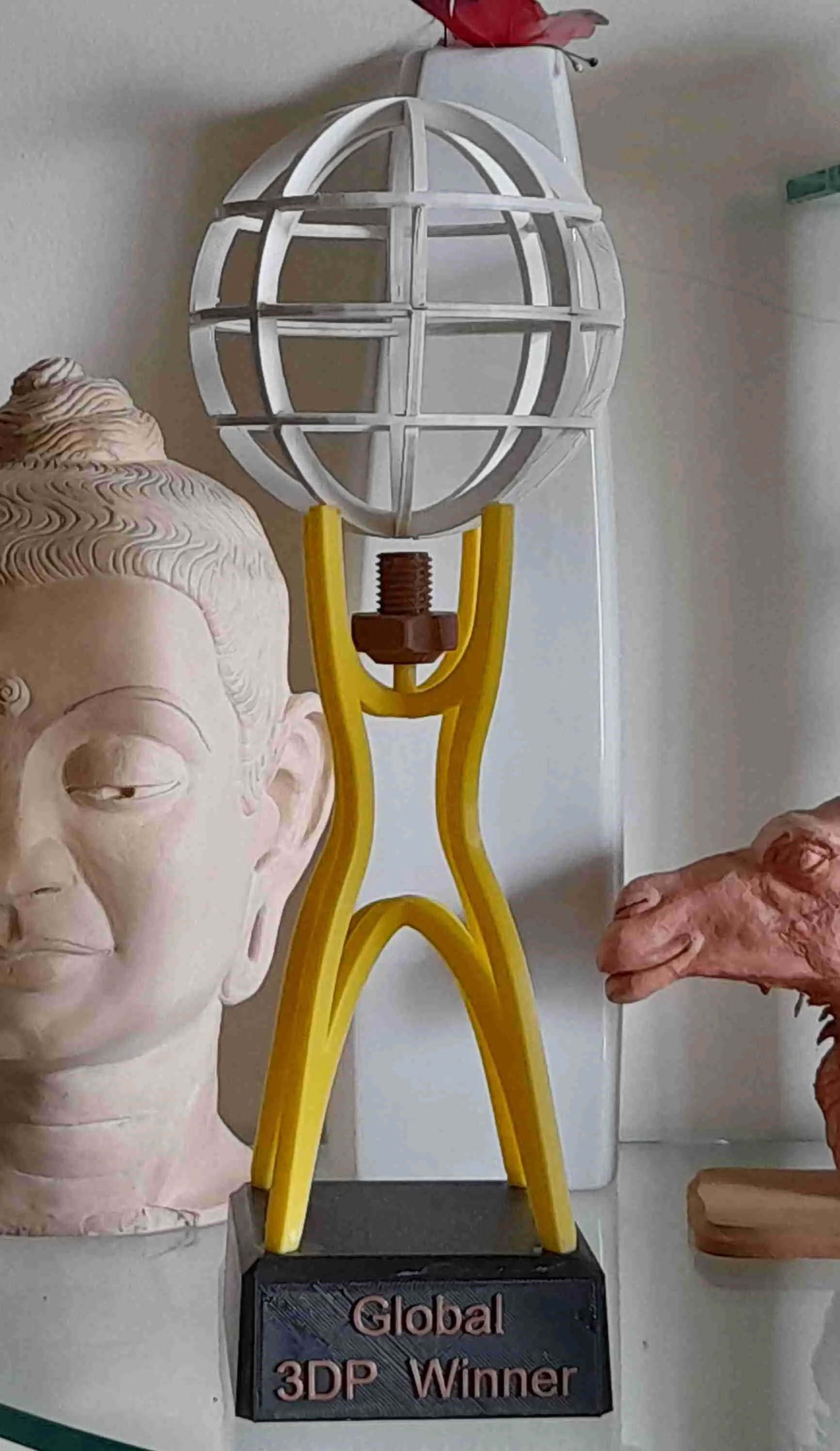 3D Printed  Trophy : "GLOBAL  3DP Winner Trophy"