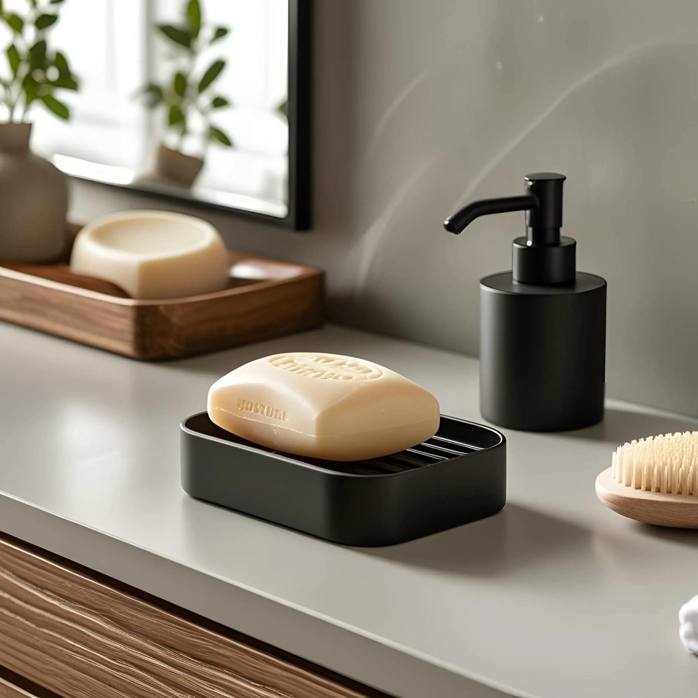 Modern Soap Bar Holder With Drainage Ribs
