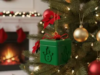 Gift Box Snowman Christmas