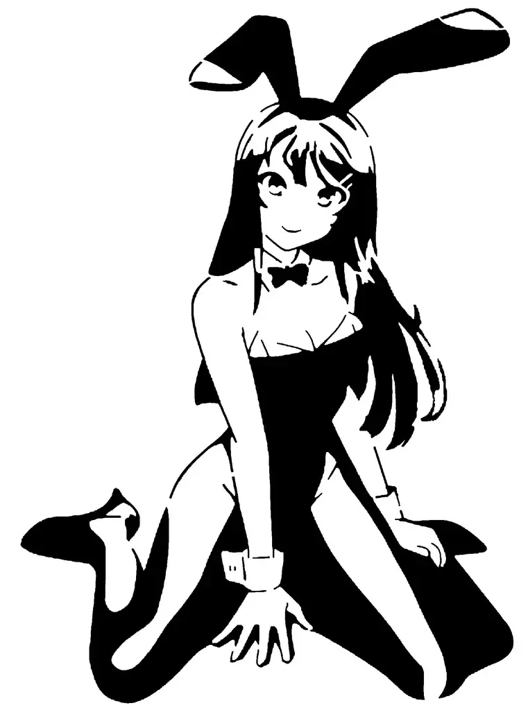 Mai Sakurajima stencil