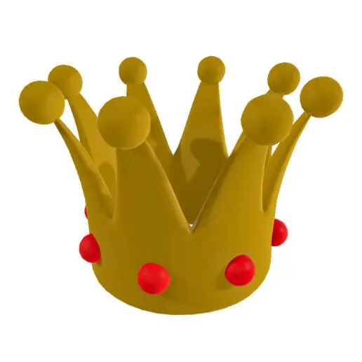 Simple Royal Crown Prop 3D Model STL Printable