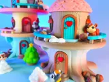 Village modulaire d'hiver pour mignons écureuils flexi, design de Noël-3