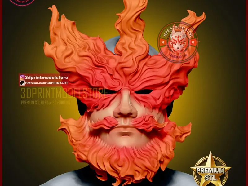 Todoroki Endeavor Mask - My Hero Academia Cosplay Anime