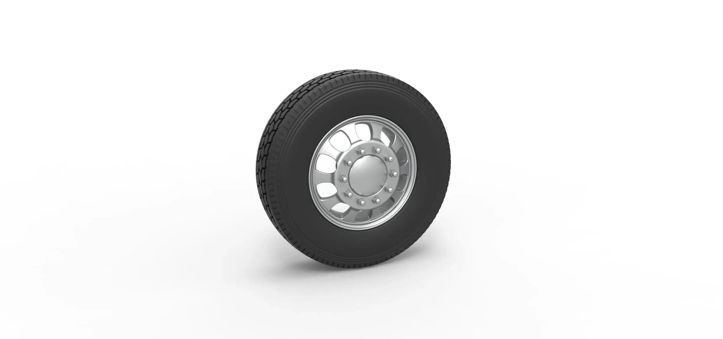 Front custom wheel of semi truck V22 Scale 1:25