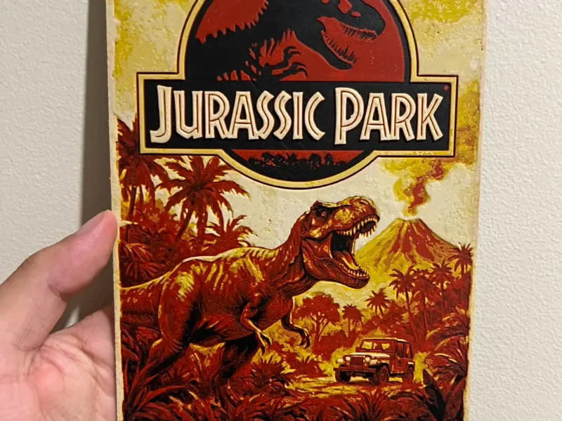 Poster di Jurassic Park Hueforge