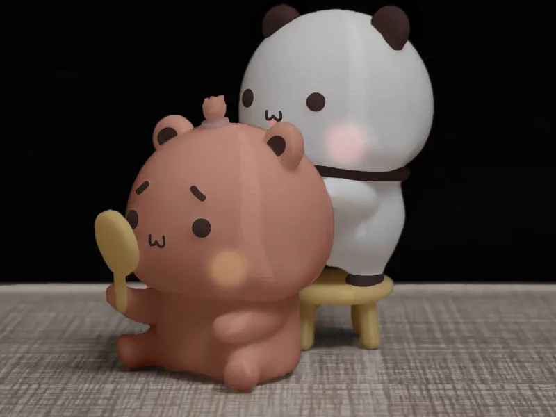 情侣熊系列-一二给布布扎辫子（Couple Bear-Yier braids Bubu’s hair）