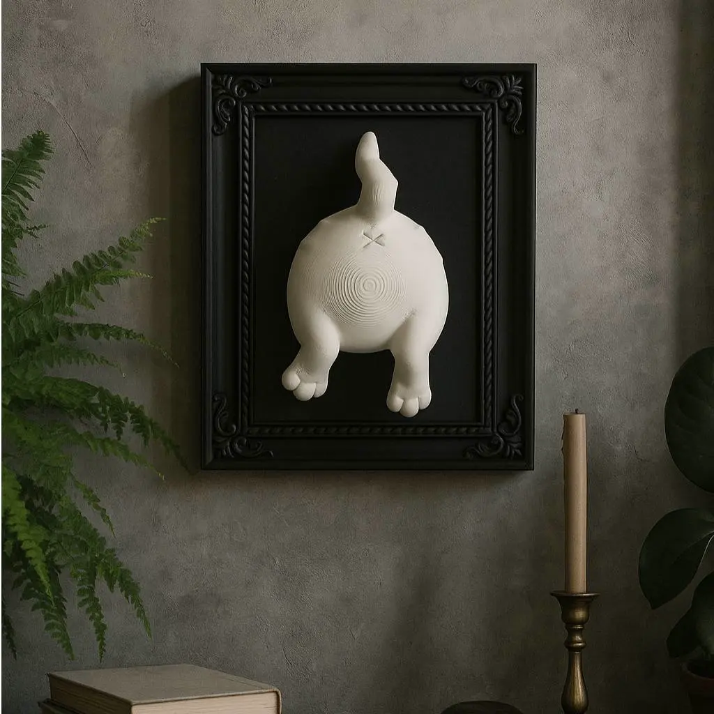 Cat-in-Frame Wall Art – Pop-Out Cat Sculpture