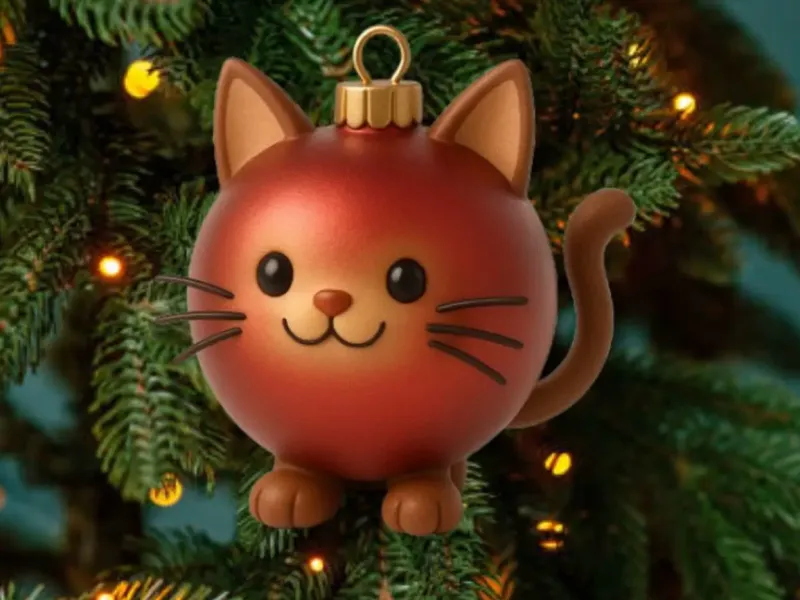Esfera de Navidad Gato