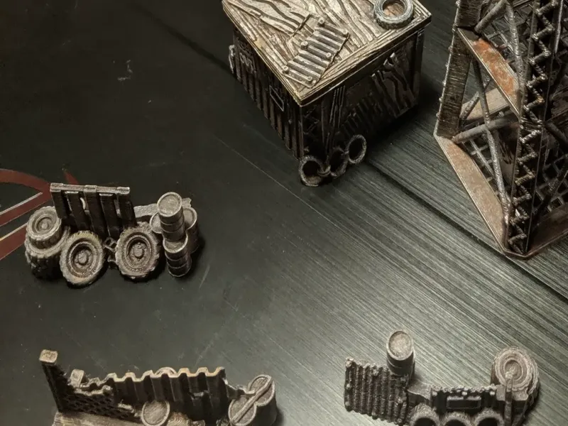 Gaslands - Junk barricades and shack