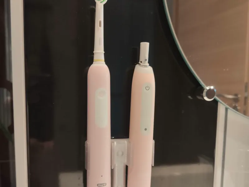 Suporte para 2 escovas de dentes elétricas com ventosas