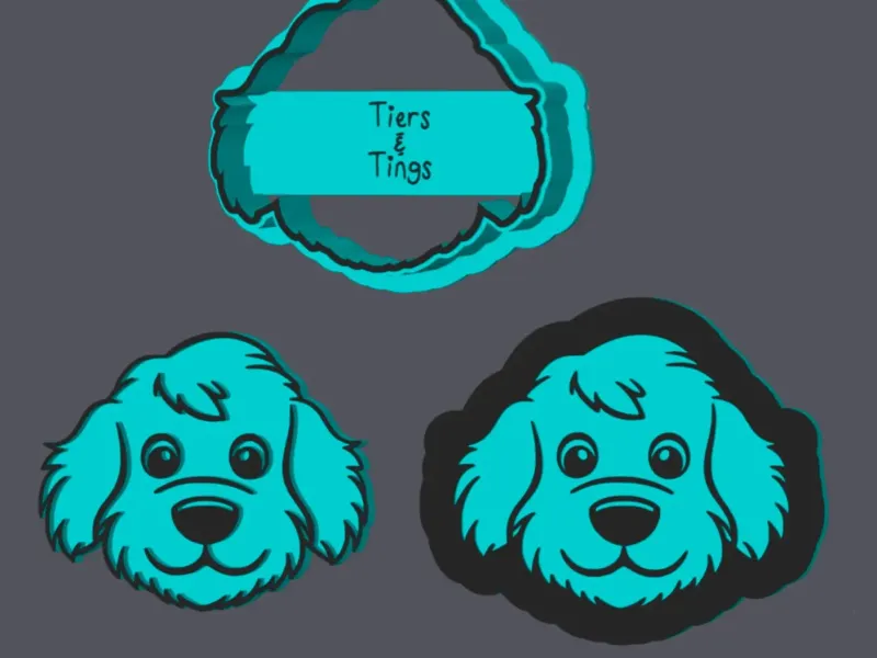 Labradoodle - Cookie Cutter with stamp and embosser
