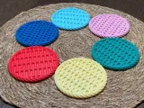 Set de Posavasos Tejidos con Soporte / Woven Coaster Set wit-4