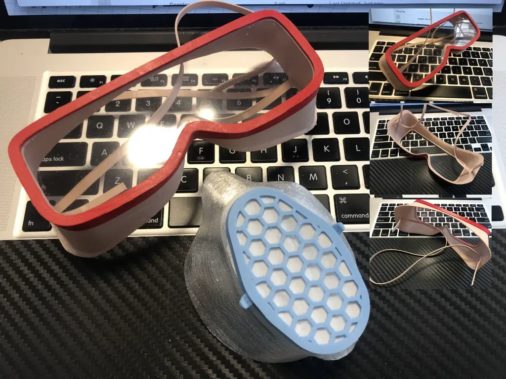 Flexible Goggles Optimised for 3DP [Print on Transparent Fil