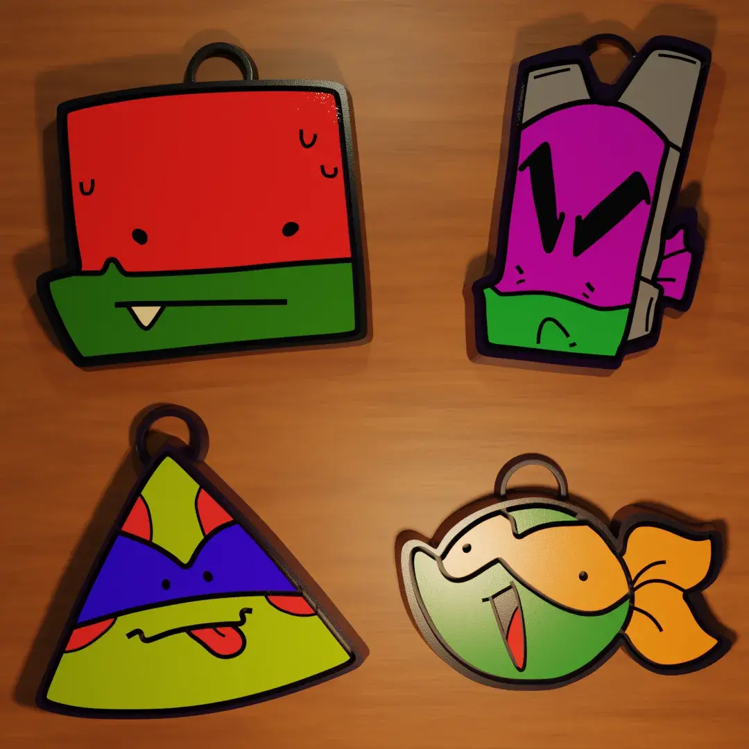 TMNT 2018 KEYCHAINS
