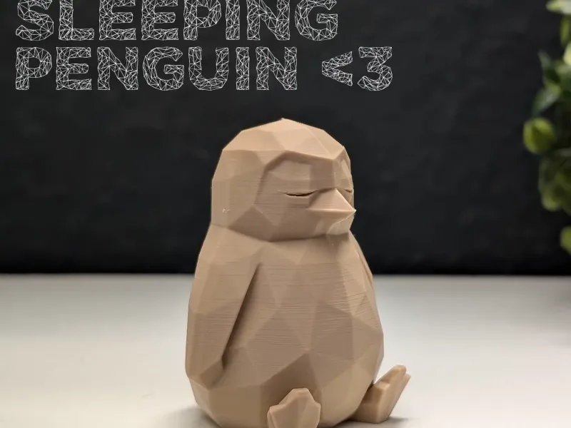 Low Poly Sleeping Penguin