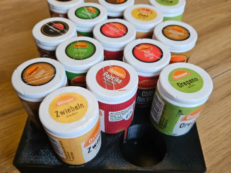 Gridfinity spices holder (4x5) for 15 spices like Ostmann