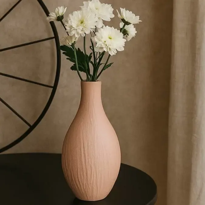Minimalist Nude Vase — Natural Texture Form