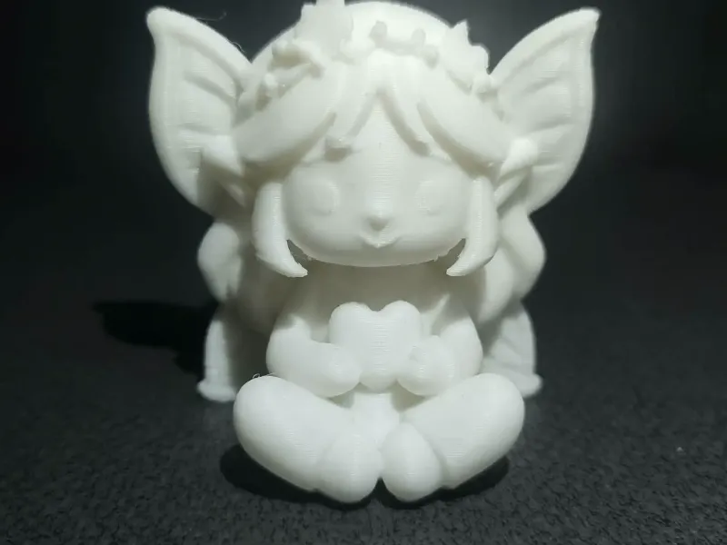 Sitting Chibi Heartkeeper Magical Fairy With Flower Crown