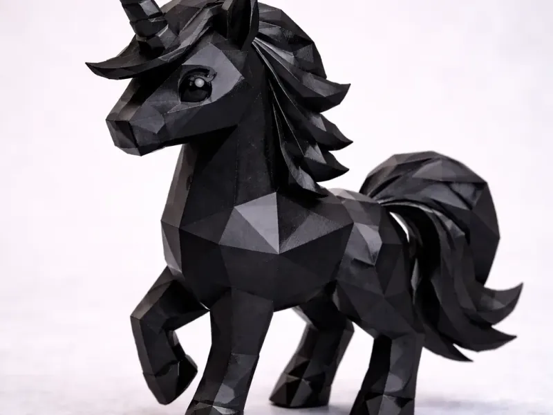 Low-Poly-Einhorn