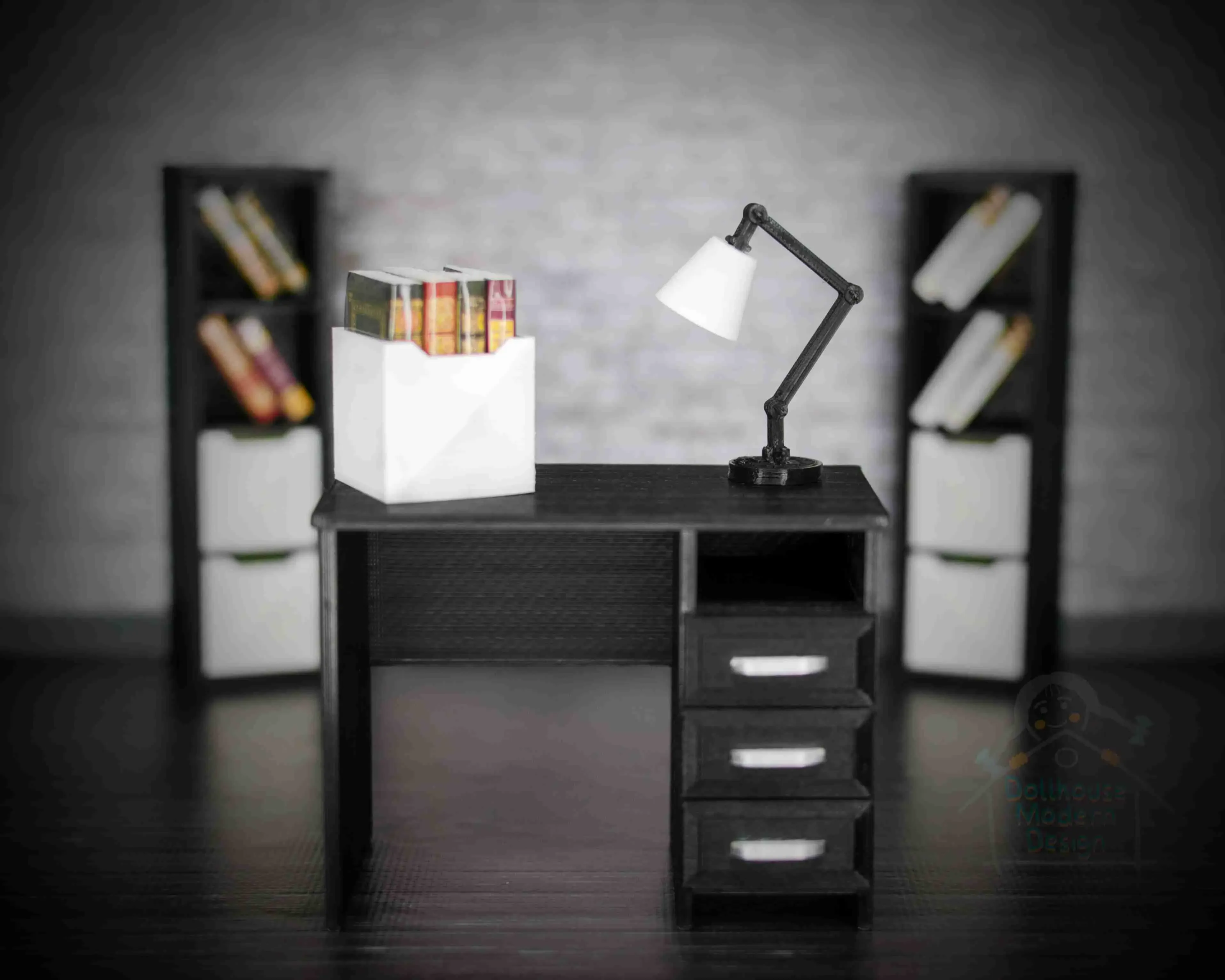 Modern miniature 1:12 Scale Desk Lamp for Dollhouses