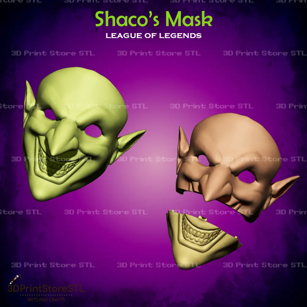Shaco Mask Cosplay League of Legends - STL File