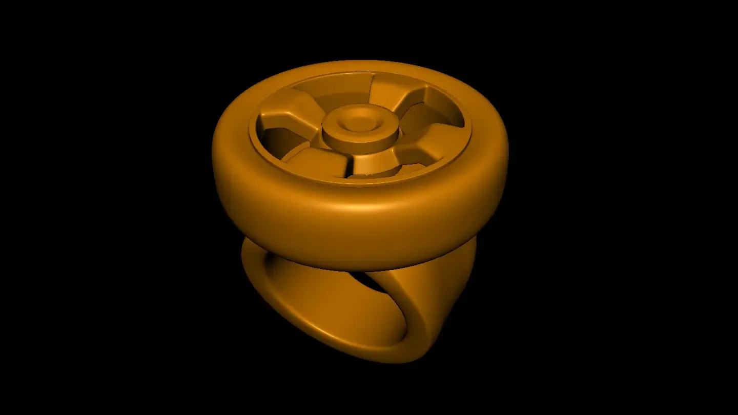 Gold Tire Ring