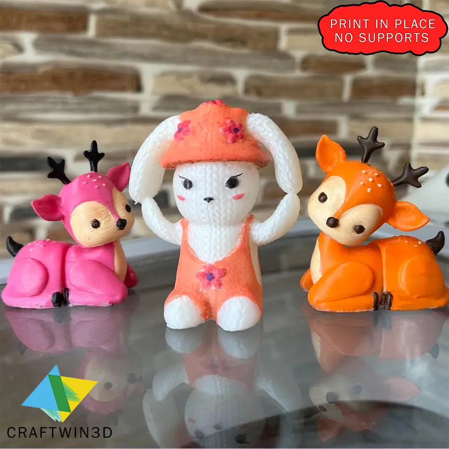 PRINT IN PLACE TEDDY STRICKEN STIL KEINE UNTERSTÜTZUNG MIT 3MF