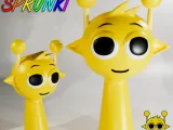SIMON SPRUNKI INCREDIBOX YELLOW | Sprunki 3D Model Fan Art-0