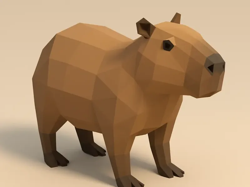 Capibara low poly