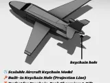 3D Jet Keychain Model – Desk Showpiece & Gift-1