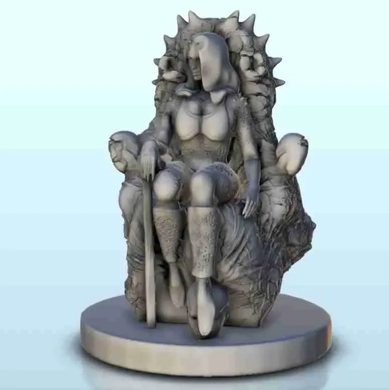 Sexy Alien-Prinzessin auf dem Thron 12 - Miniaturen Sci-Fi Science