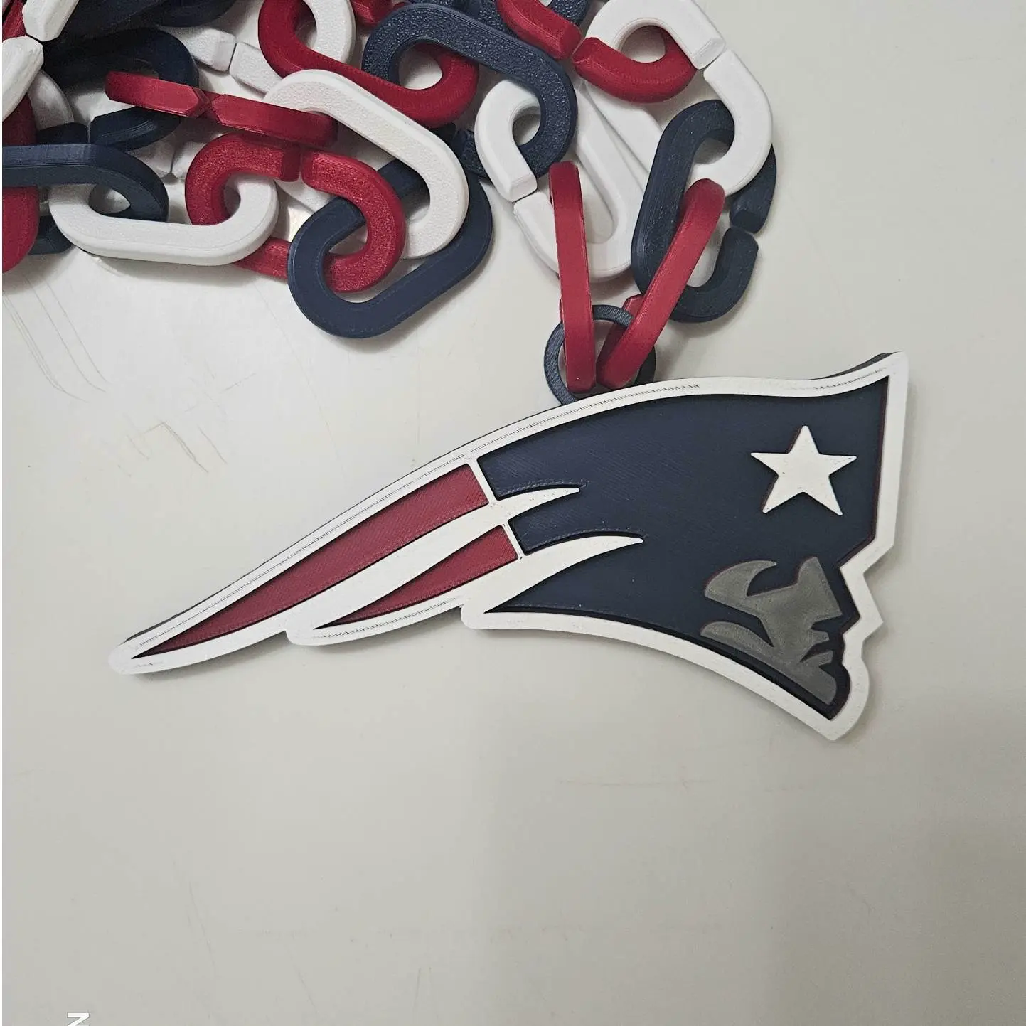 3D Printer Files | 3MF File | New England Patriots Logo With Loop