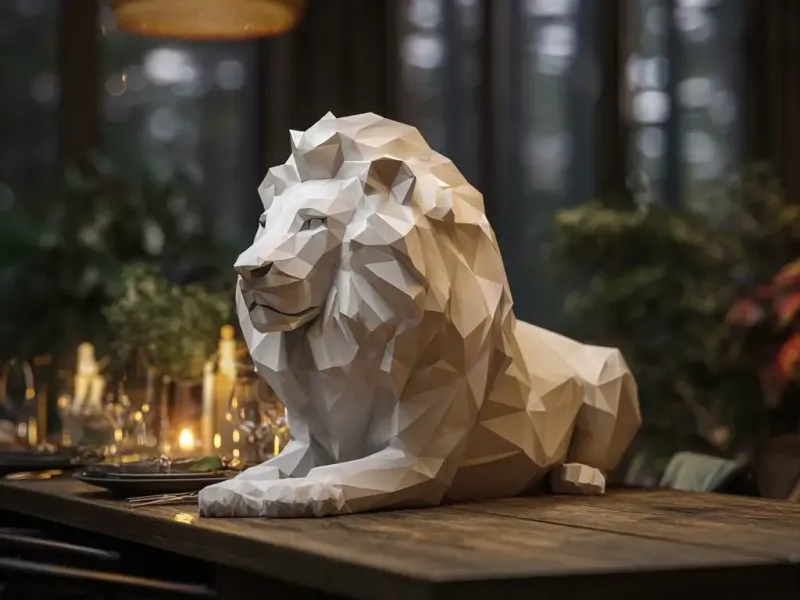 Polygonal Lion 01