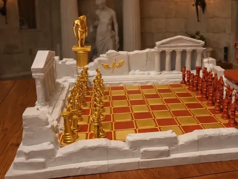 希腊城堡国际象棋套装