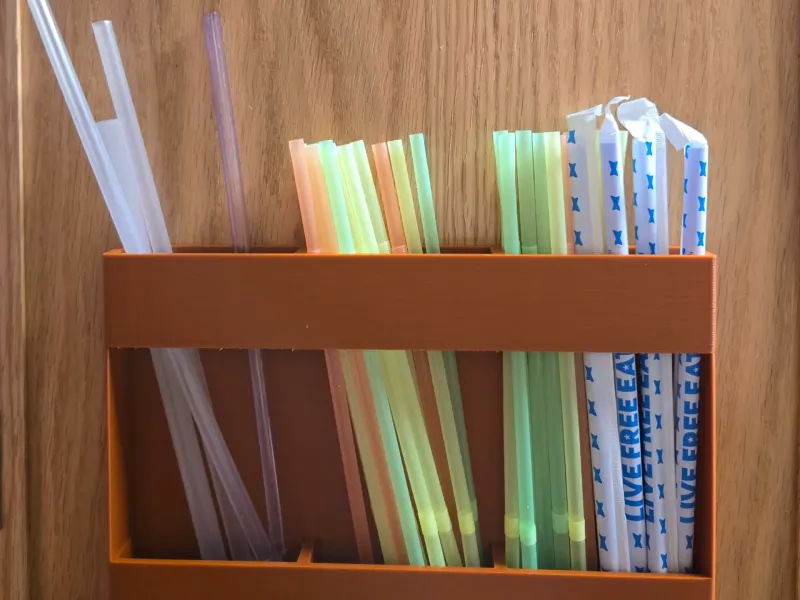 Straw Holder for Cabinet Door