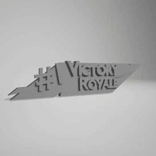 Free Sculptures & Artworks STL Download - Fortnite Sign Victory Royale Winner Trophy Bannerby 3D Dimensions