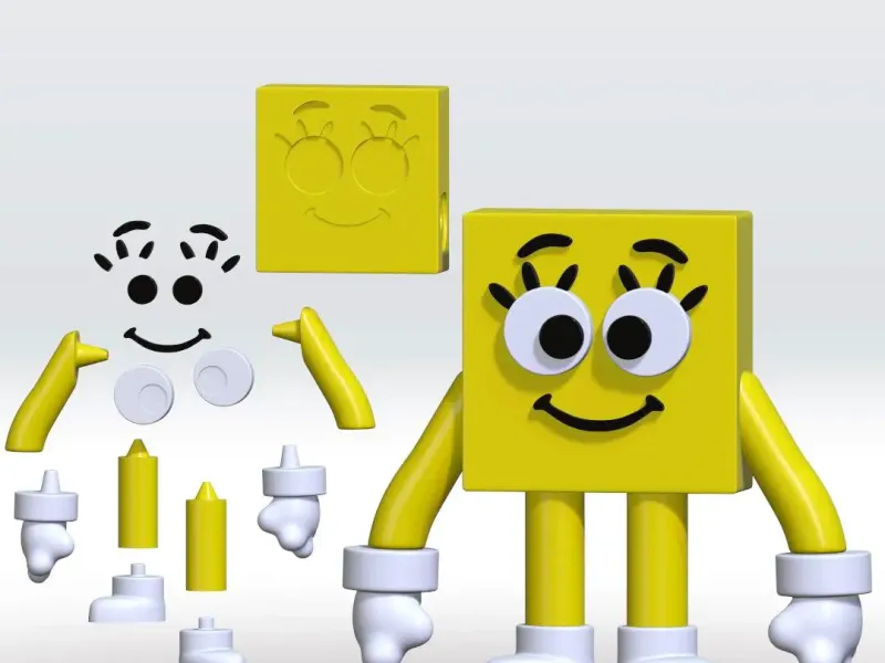 Save the shapes 2 Cube 3D Model STL MultiParts No Support